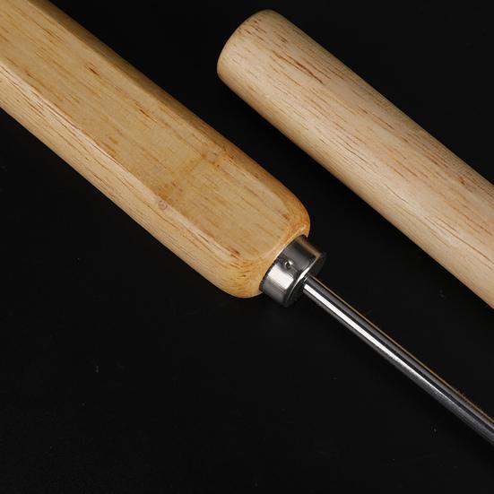 Ice Picks Stainless Steel Ice Cone with Wooden Handle Manual Ice Modeler Ice Crusher Tool for Ice Sculptures Mixing And Chiseling