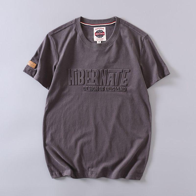 Foreign Trade Export Cut-off Cotton Washed Short-Sleeved T-shirt