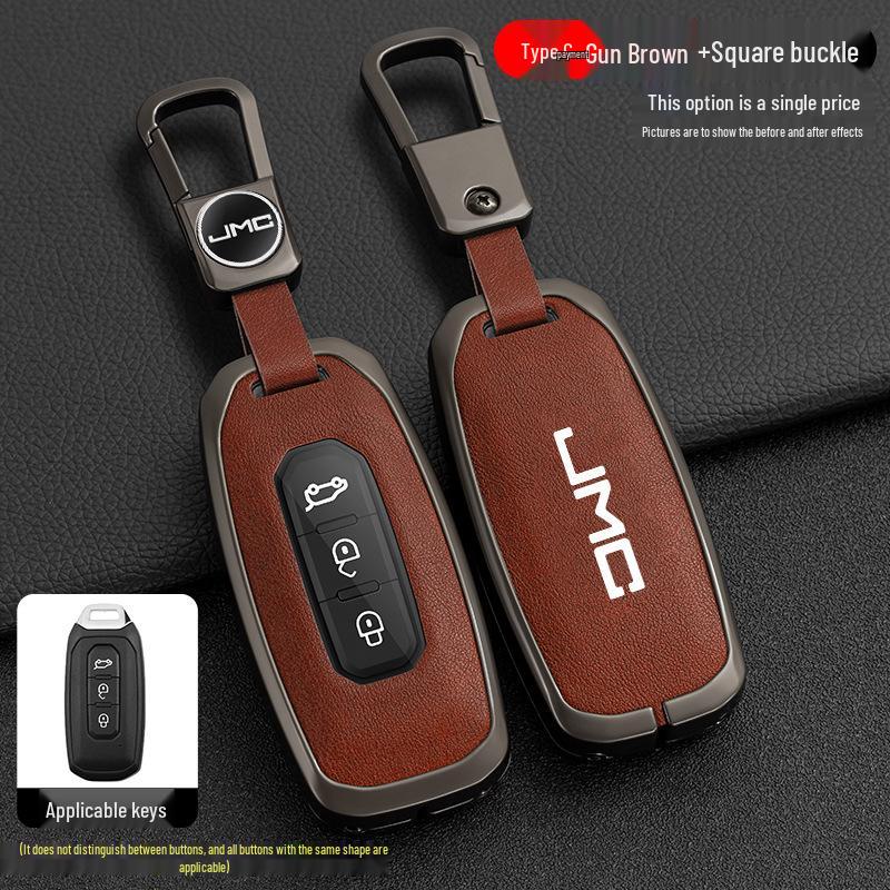 Compatible Jiangling Yuhu 7 Key Case: Metal Shell for Yusheng S350, S330, Transit, New Baodian.