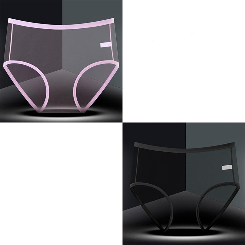 1/2pcs Full Transparent Briefs for Women Perspective Underwear Sexy Low Waist Panties Lingerie Plus Size L-XXXL