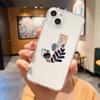 Fashion Letter Flowers Art Luxury Transparent Soft Phone Case For iPhone 15 14 13 12 11 Pro Max XS X XR 7 8 Plus Cover Fundas