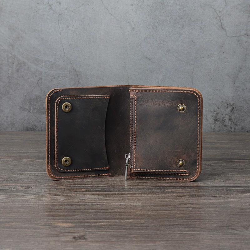 

Новый мужской кожаный кошелек, первый слой, сумка для мелочи из кожи Crazy Horse, европейская и американская ручная работа, ретро-модная сумка для карт