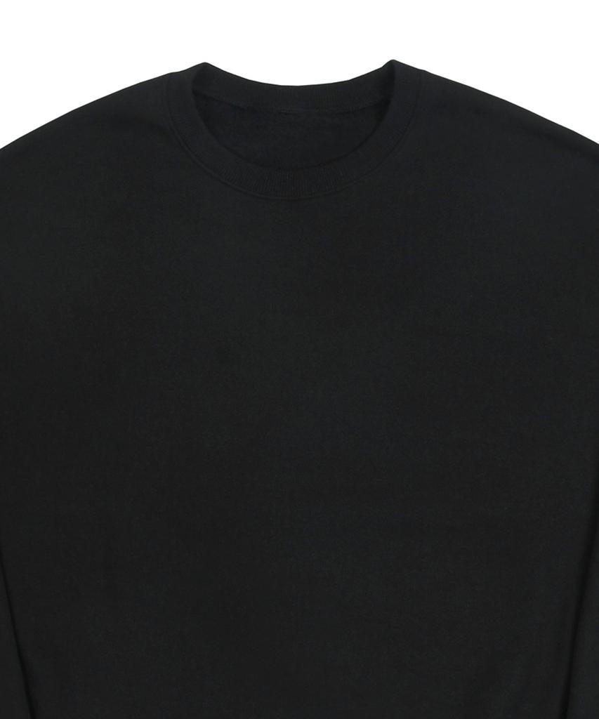 GRAVER [Unisex] Elbow American Flag Smile Heart Sweatshirt_Black