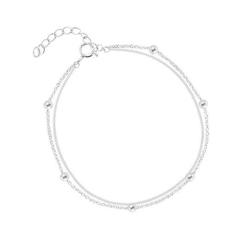

[Silver] Angel Snake Ball Bracelet (S1624333)