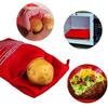 Saco de batata para micro-ondas reutilizável Express Microondas Batata Cooker Bag Batata assada perfeita Batatas 4 minutos Bolsa vermelha assada