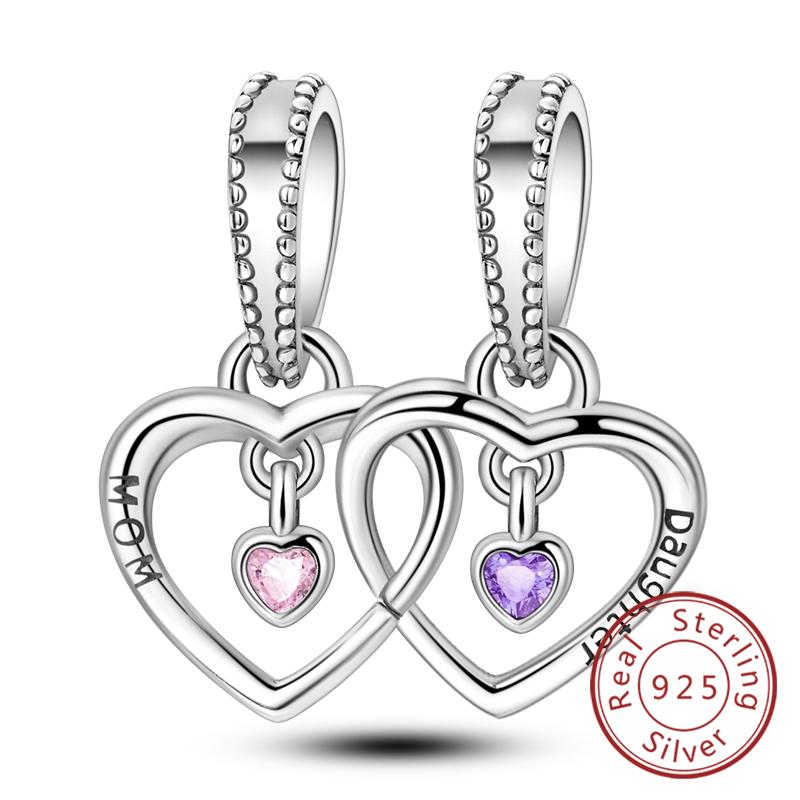 Potrivire Mărgele Charmuri Cupru Original Băiat Fată Mamă Pandantiv Charmuri Pentru Brățară Colier Bijuterii Femei Cadou