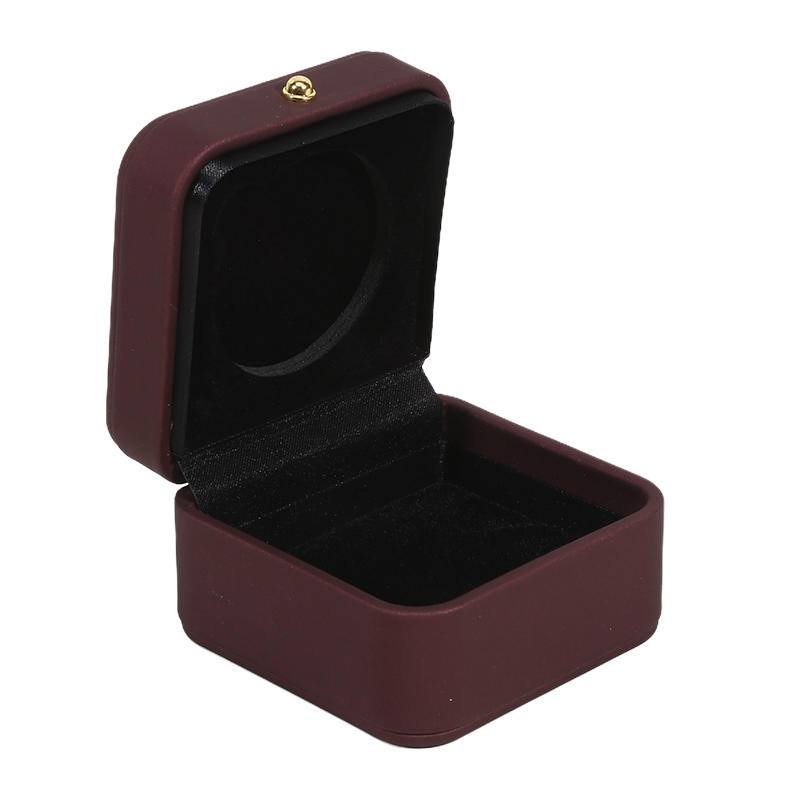 

1pcs 45mm Coin Presentation Display Box Holder Prussian Blue Square Imitation Leather Coin Storage Boxes with Black Velvet темно-красного