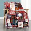 Football77 Personalized Text Blanket Throw Customizable Blanket Durable Comfort for Sofa Office Livingroom Bedding Ideal for All Seasons