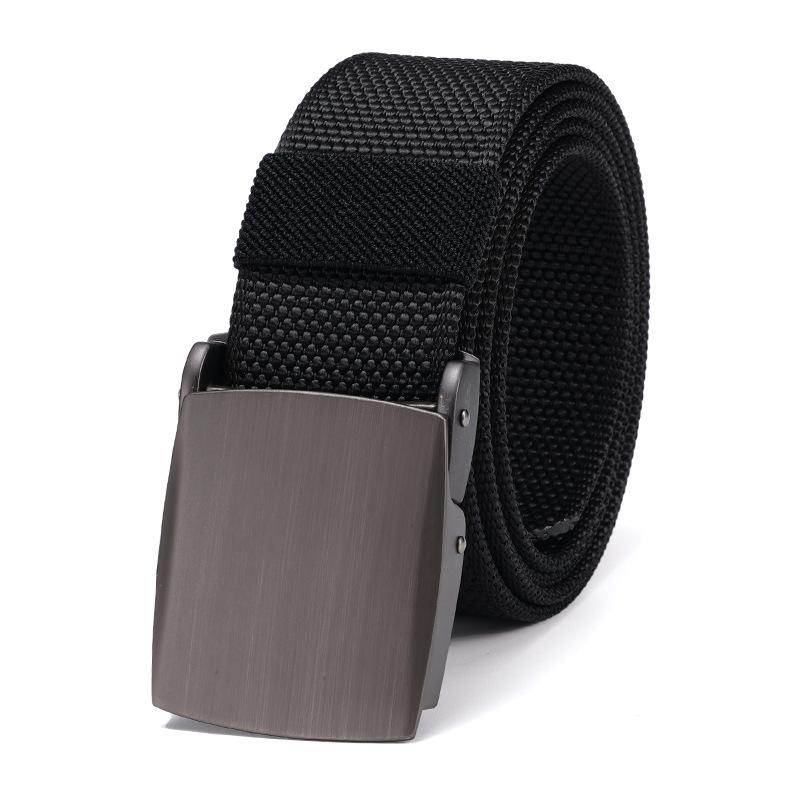New Trouser Belt Tactical Alloy Automatic Buckle Nylon Belt Men's Canvas Belt Outdoor Workwear Men's Belt