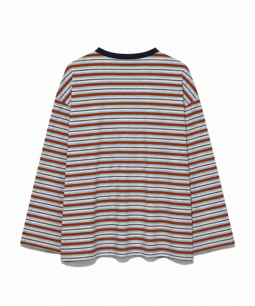 MOAA Retro Multi Stripe Long Sleeve Tee (Red)