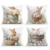 Easter Bunny Decoration Cushions Pillowcase Polyester Cushion Cover Throw Pillow Pillowcover Home Car Sofa Decor