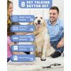 8 stk hundesnakende knappsett for kommunikasjon, 30-talls opptakbare stemmeopplæringsknapper for kjæledyr, taleknapp for hunder med 24 sceneklistremerker