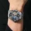Luxury Automatic Mechanical Men Watch Fashion Moon Phase Business Watches Hollow Tourbillon Stainless Steel Men Wristwatch