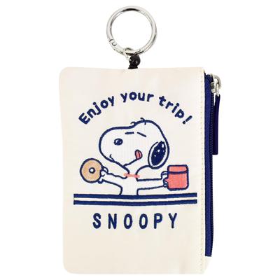 Enjoy Your Trip Snoopy Pass Case with Reel, SPMS-177