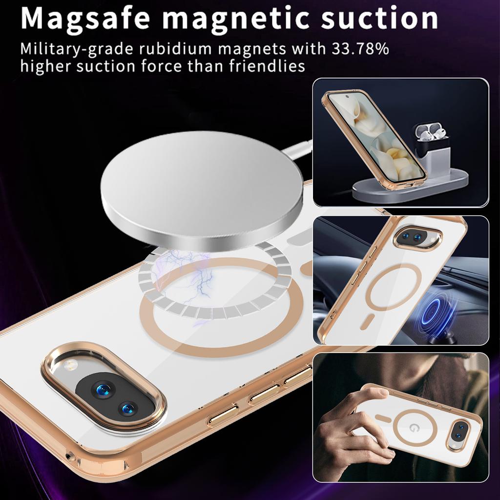 Ice Color Magnetic Suction for Google 9A Charging Phone Case PiXEl9a Ice Mist Semi-transparent Anti-drop Case