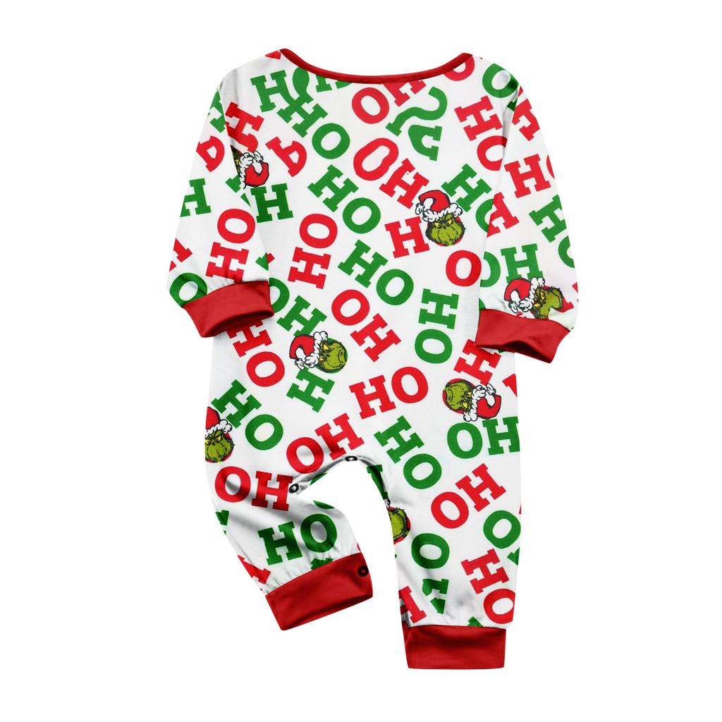 Christmas Print Cute Family Set Pajamas, Home Clothes, Family Set Long Sleeve Top Pants Set