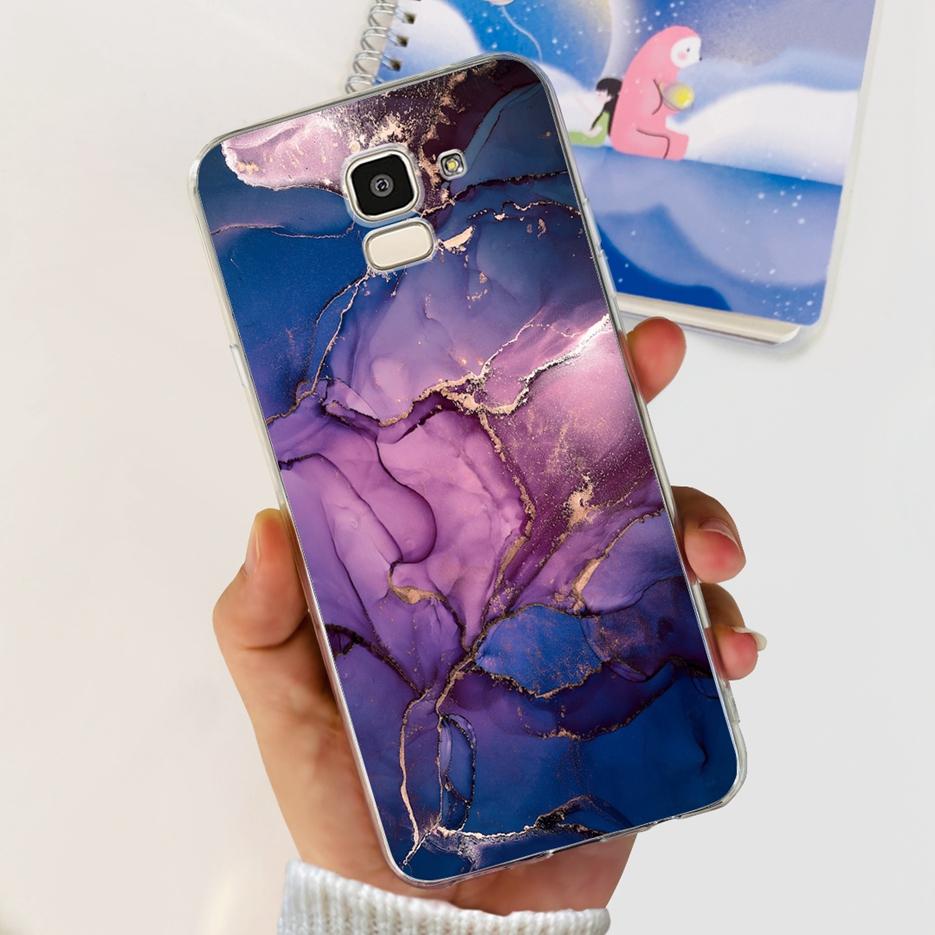 For Samsung Galaxy J6 2018 Case SM-J600F Stylish Painted Cover Clear Silicone Soft TPU Phone Case For Samsung J6 Plus J6+ Bumper