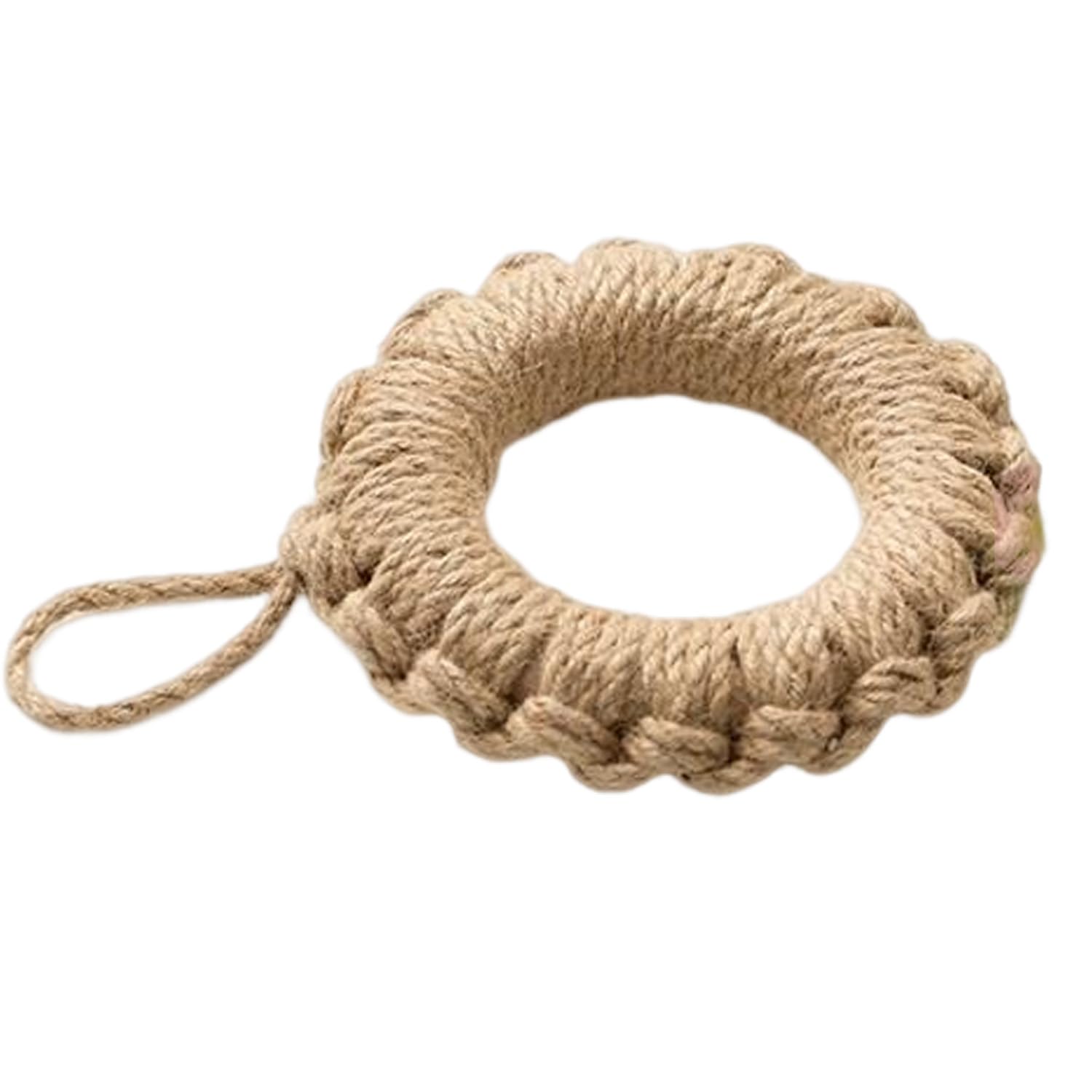 

Stylish straw pot mat, heat-resistant with hook, perfect for iron kettles, pots, earthenware pots, and other ironware. A simple, decorative accessory