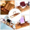 Natural Bamboo Wooden Bathtub Tray Shower Organizer Storage Rack Household Storage Shelf for Bathroom