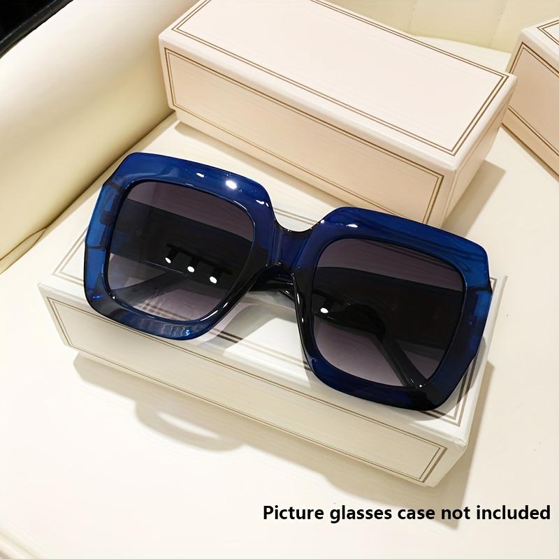 1 Women's Y2K Fashion Square Sunglasses Trendy Two-Tone Color Block, Anti-Glare Lens, Durable Plastic Frame, Perfect for Hiking