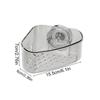 Corner Sponge Holder, Suction Cup Sink Caddy Kitchen Organizer Modern Decor Storage Box Drain Basket for Home Bathroom Shower