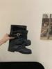 Fashion Autumn Winter Vintage Women Western Cowboy Boots Ladies Concise Thick Heel Short Botas Zapatos De Mujer