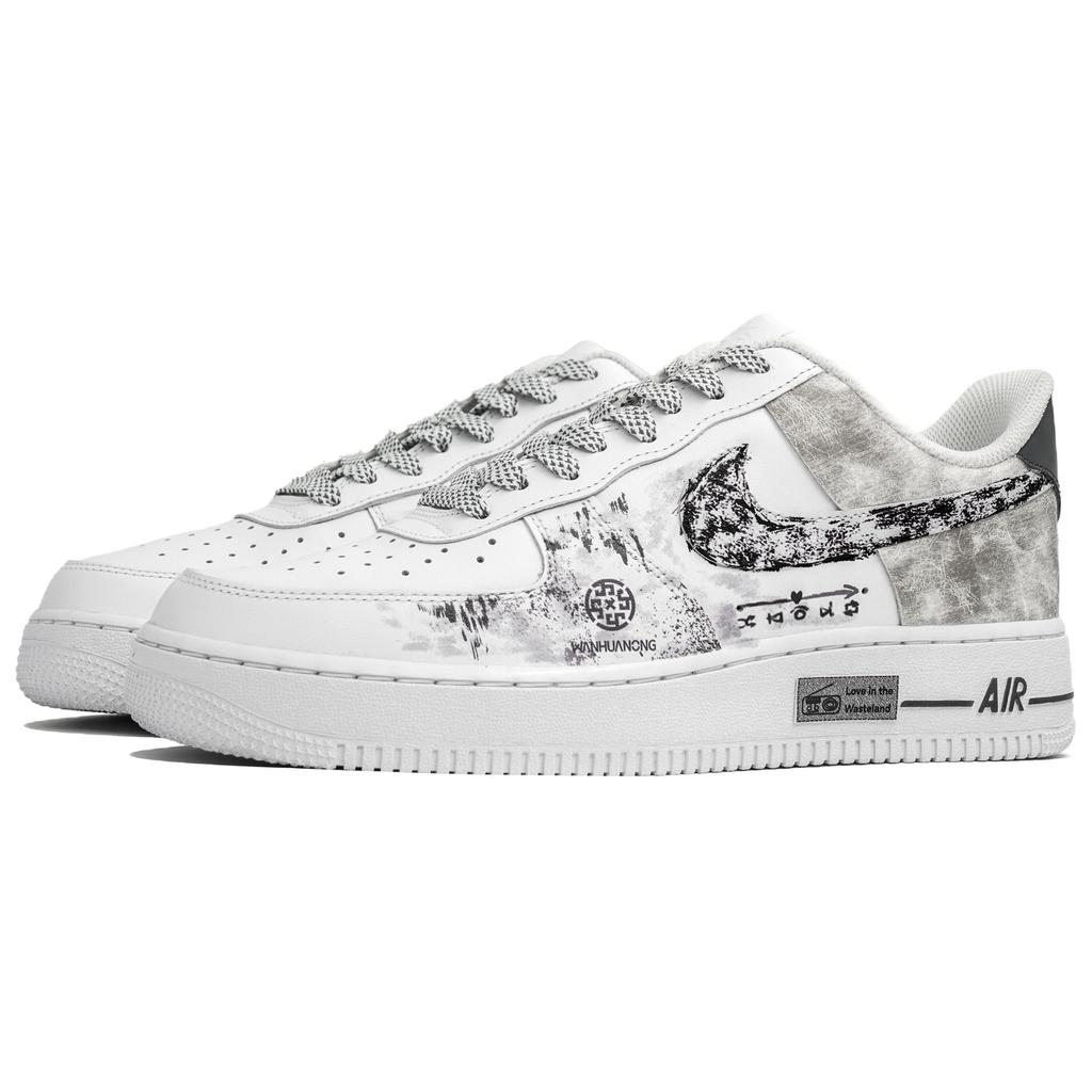 Nike Air Force 1 Wan Hua Nong, Chi Ren Wei Mei, Shopping Bag Abrasion Resistant Low top Skateboard Shoes Men's CW2288-111(Team113-S-BOX)