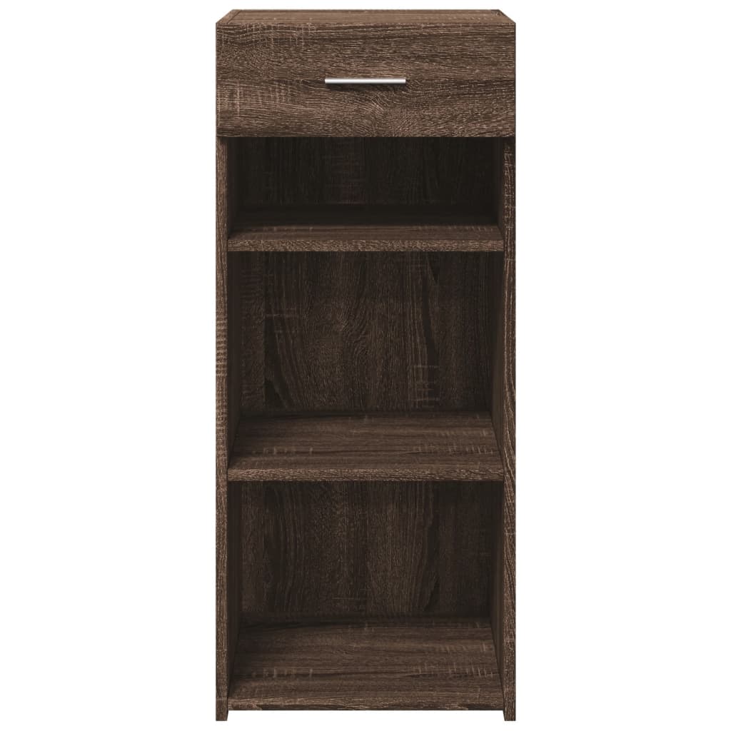 Sideboard Brown Oak Effect 40 X 42.5 X 93 Cm Engineered Wood
