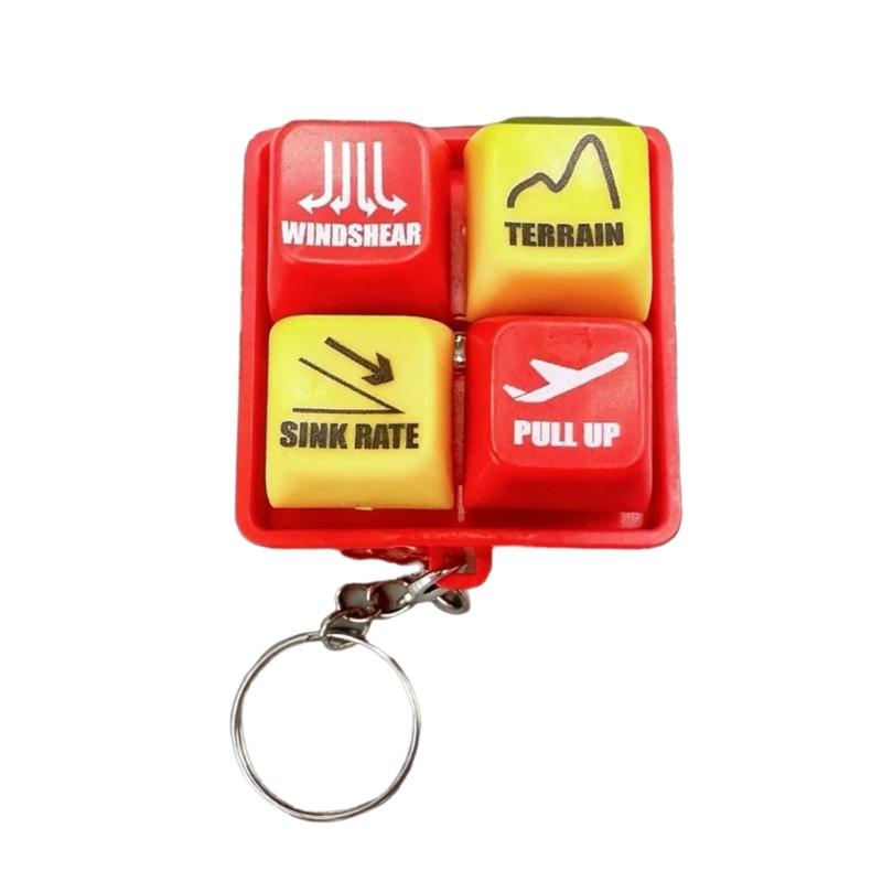 Retro Mechanical Keychain Stress Reliever With Wooden Fish Portable Vintage Desk Accessory For Office And Daily Use