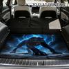 1Pcs Fierce Panther Blue Aura Car Trunk Mat with Anti Slip Cargo Liner Waterproof Rear Storage Protector Floor Mat for SUV Sedan