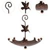 Hanging Bird Bath Decorative Birdhouse Gift Landscape Yard Garden Bird Feeder with Hook for Balcony Lawn Courtyard Fence Railing