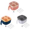 Seasoning Box Portable Jar with Spoons Pepper Spice Sugar Pot Storage Organizer Container Transparent Lid Home Refrigerator