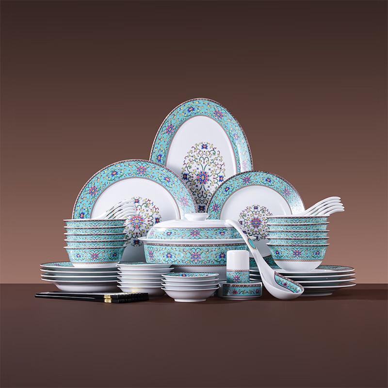 

Набір порцелянового посуду з емаллю Jingdezhen 10 Person, 56-Piece Gift Set
