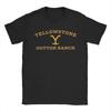 Yellowstone Large Gold Dutton Ranch T-Shirts for Men  Vintage Cotton Tees Crewneck Short Sleeve T Shirt Birthday Gift Clothes
