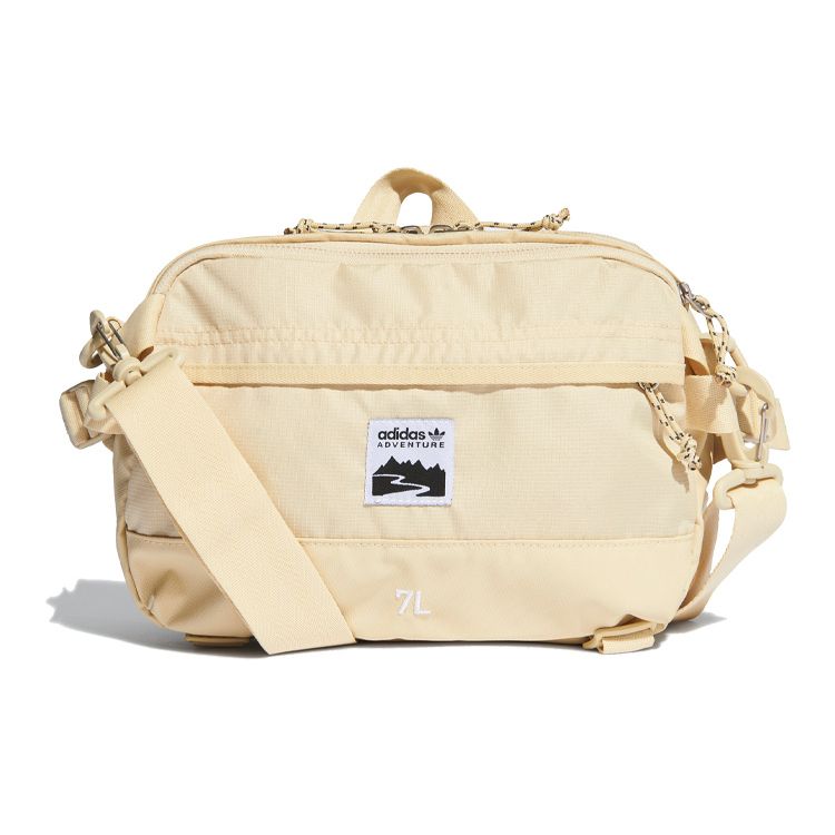 

Adidas Originals New Solid Color Multi-Functional Multi-Pocket Casual Trend Sports Polyester Shoulder Crossbody Waist Bag Unisex Bags Beige HE9717 Beige