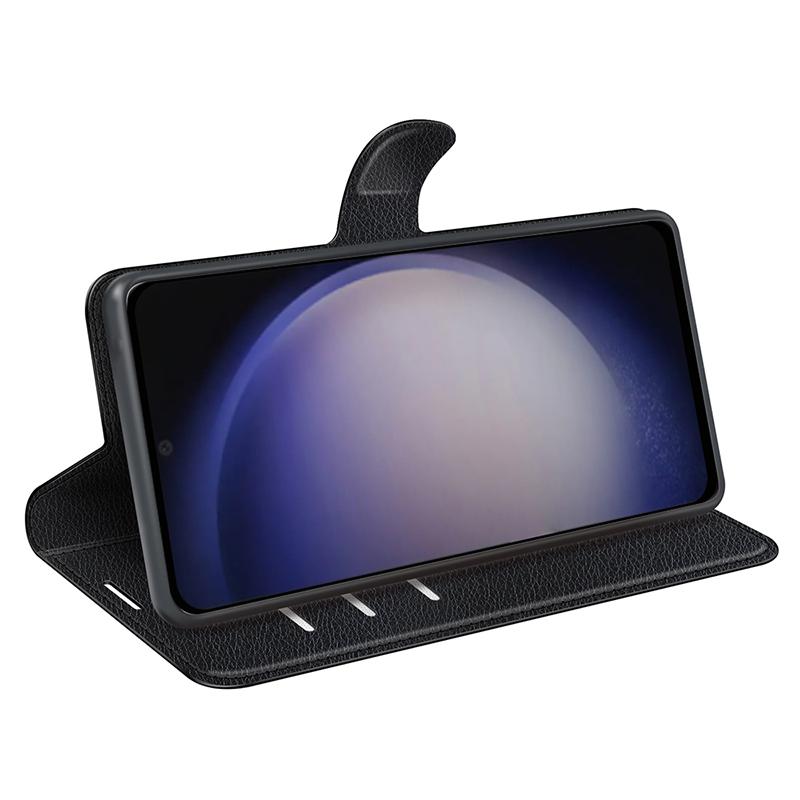 For Samsung Galaxy S24 Case Magnetic Closure Litchi Texture Leather Phone Cover