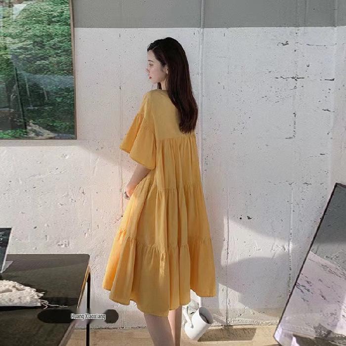 Plus Size Women's Summer Long Dress - Korean and Western Style Fashion