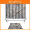 Fashionable Grey Golden Marble Patterned Bathroom Shower Waterproof Curtain