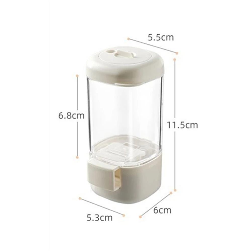 

140 мл Диспенсер для соли с дозатором, нажимного типа, Резервуар для контроля соли, Шейкер для специй, Емкость для приправ, Емкость для сахара, Кухонные аксессуары белый