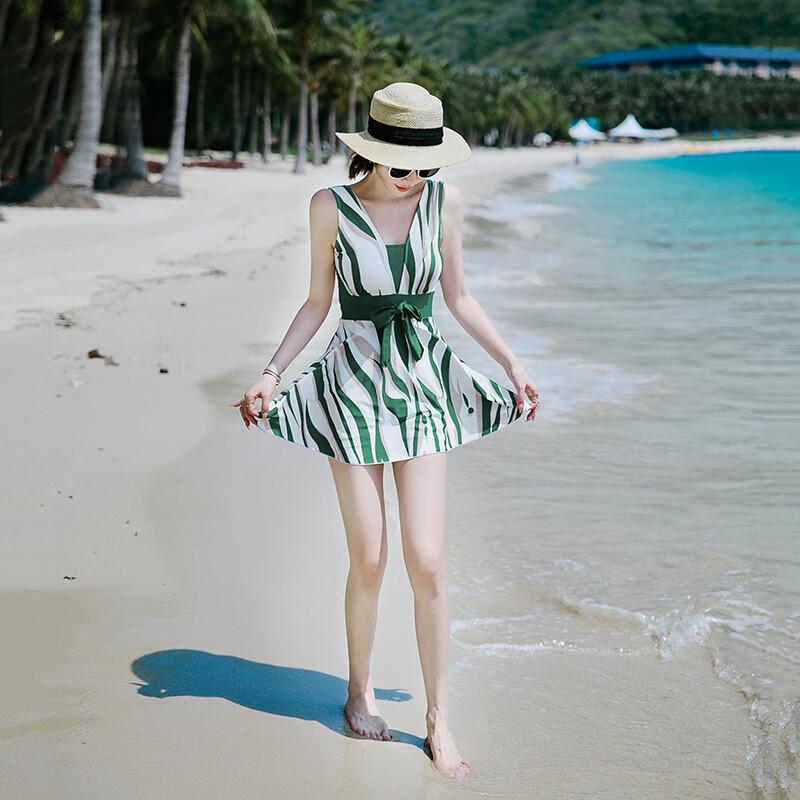 Yimeishan Women's Conservative Long-Sleeve One-Piece Swimdress