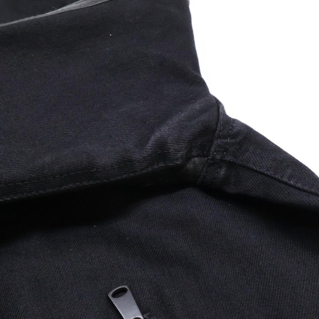 Replay NJ800L.000.263 Leather/Denim Single Riders Jacket Jacket M blackUsed