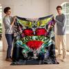 Bon Jovi Heart and Wings Design Blanket Flannel Blanket for Bedroom, Living Room, Sofa, and Nap Sofas.