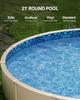 VEVOR 21-ft Round Above Ground Pool Liner, Unibead Pool Liners, Standard Gauge, 52inch Wall Height