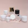 1Pcs Plastic Cream Jar With White Liner Cream /Lotion Bottle Cosmetic Container Refillable Bottles With Spoon