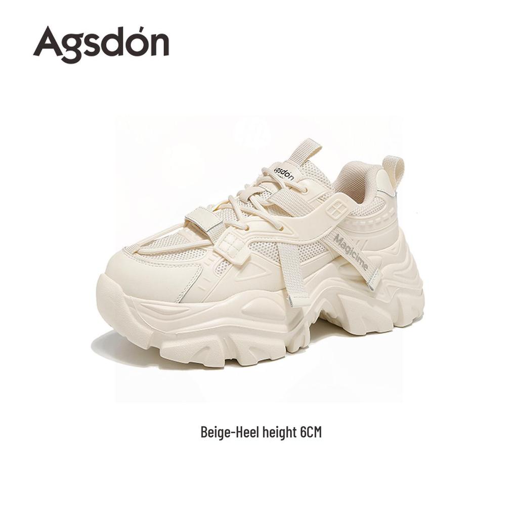 Augusden Women's 2025 Thick-Soled Lightweight Height-Increasing Sneakers