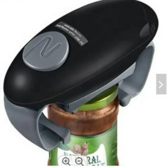 Multifunctional Electric Double-Ear Can and Bottle Opener for Twist-Off Lids