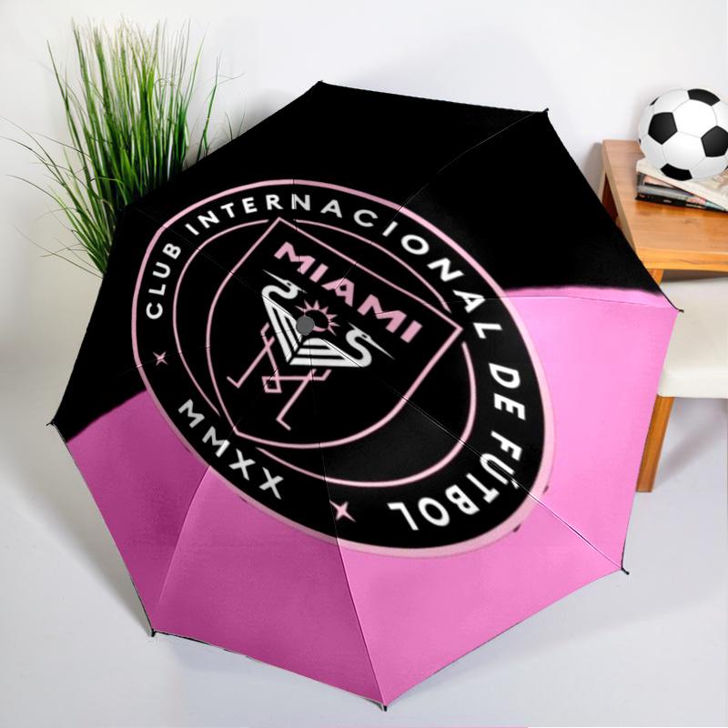 Inter Mi-ami Fc Emblem Printed Automatic Umbrella, 8-Frame for Travel, camping, Casual Umbrella, Essential Gift for  for family and friends