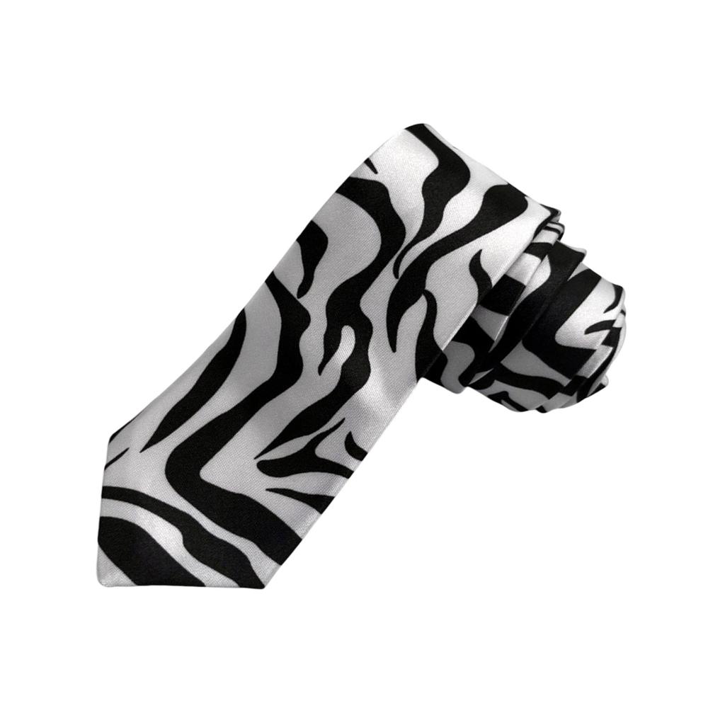 Men's Leopard Print Necktie for Formal and Casual Occasion Stylish Long Tie for Weddings Parties and Business Meetings