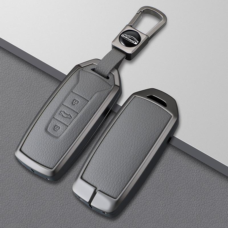 Zinc Alloy Leather Car Key Case Cover for Volkswagen Volkswagen Touareg 2018 2019 2020 2021 2022 2023 Long Range Car Key Case