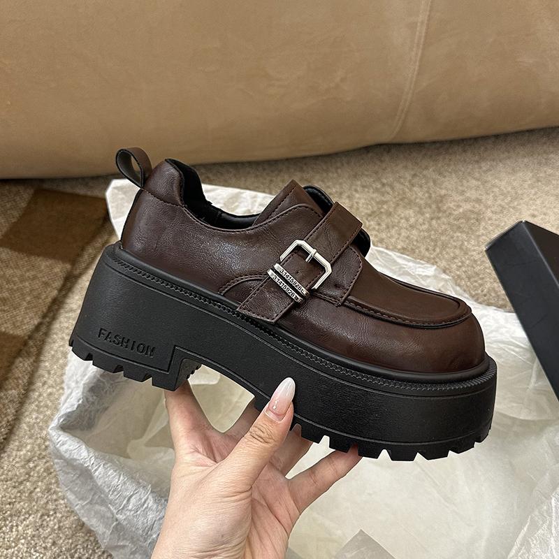 Summer Shoes Ladies Female Footwear Autumn Clogs Platform British Style 2024 Women's Slip-on Dress Fall Retro New Creepe